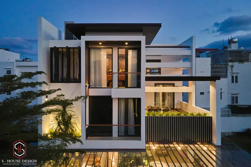 Thiết Kế Kiến Trúc Biệt Thự 3 Tầng KĐT Hà Quang 2