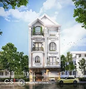 Mẫu thiết kế nhà phố tân cổ điển