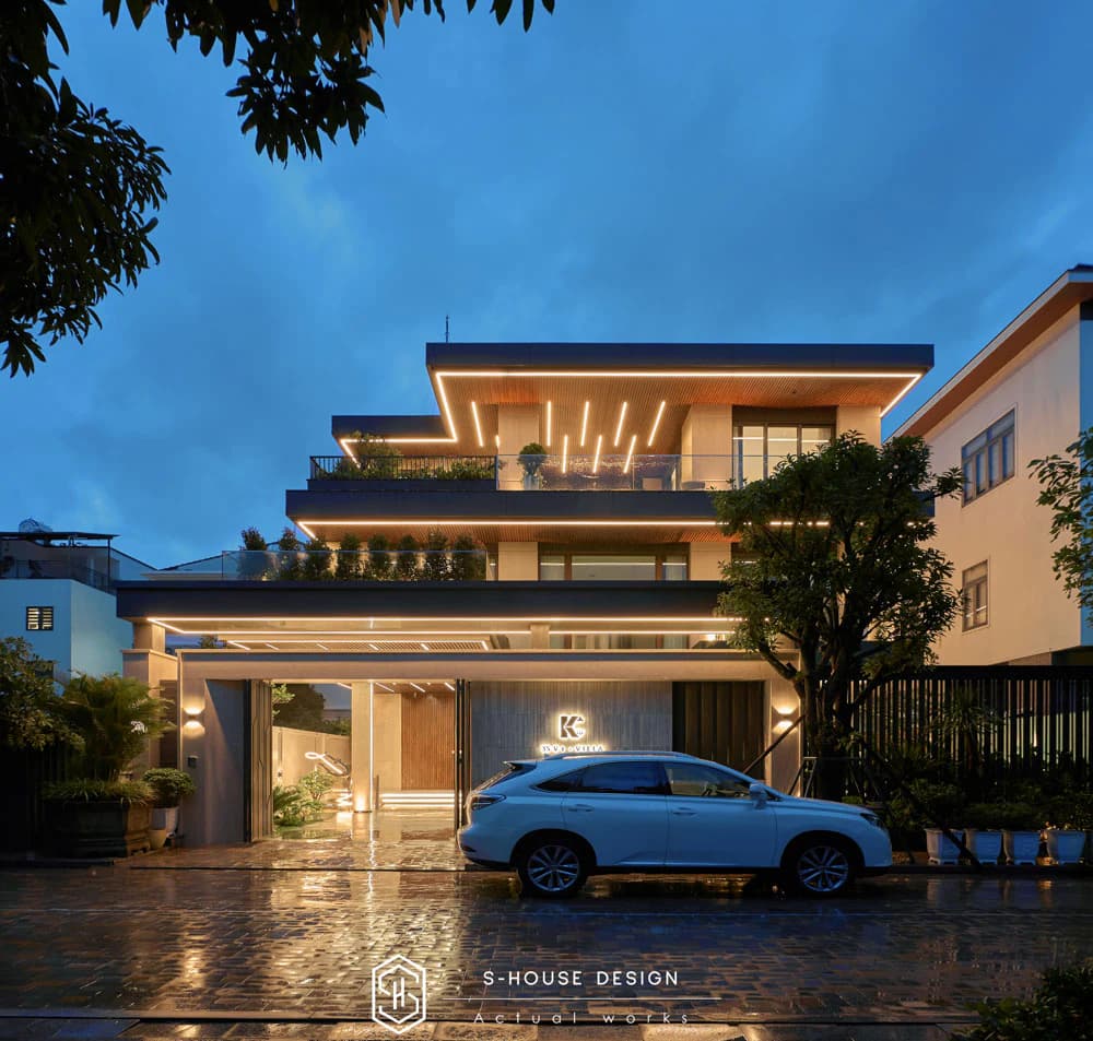 Kiến Trúc Thực Tế Biệt Thự Hiện Đại 3 Tầng Tại Riverside Villa