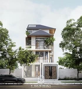 Thiết kế nhà phố mái thái hiện đại