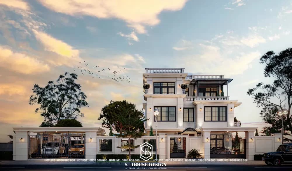 Thiết Kế Kiến Trúc Biệt Thự Tân Cổ Điển Nhà Cô Chín Mỹ Gia (5)