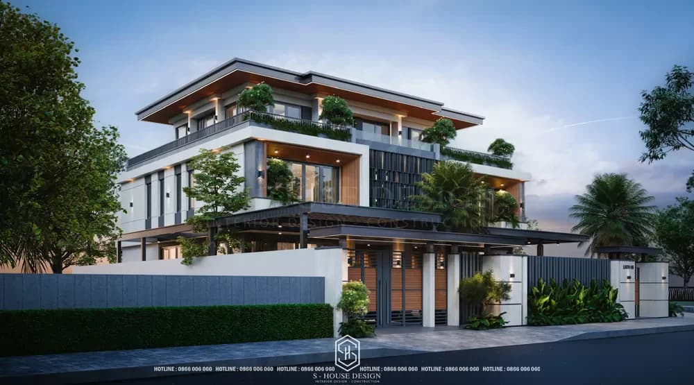 Thiết Kế Biệt Thự Song Lập Anh Tuấn Tại KĐT Mỹ Gia (5)