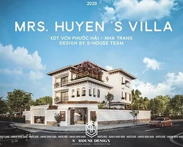 Thiết kế kiến trúc biệt thự phố chị Huyền