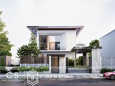 Thiết kế kiến trúc nhà phố chị Lan