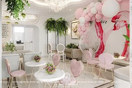 Thiết kế nội thất tiệm bánh ngọt Cafe