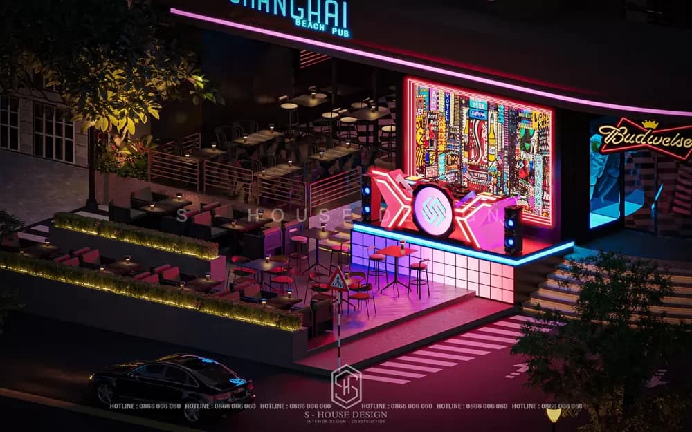 Thiết Kế Kiến Trúc Quán Pub Shanghai Mường Thanh (5)