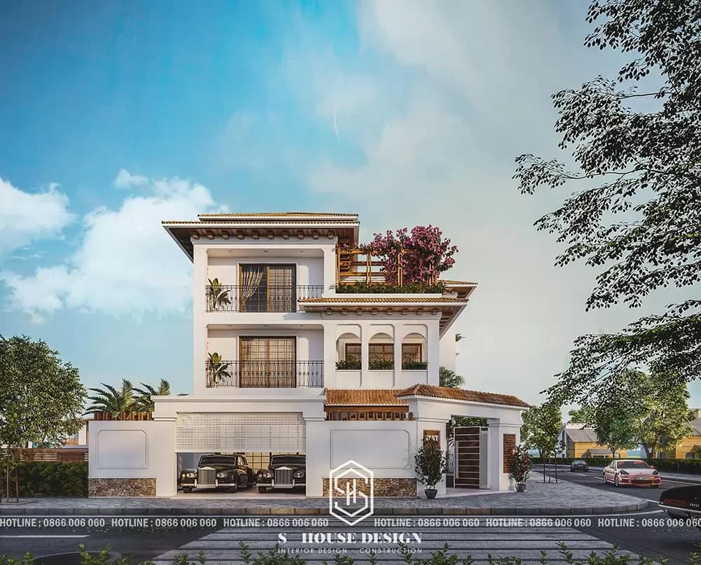 Thiết kế kiến trúc biệt thự phố chị Huyền (5)