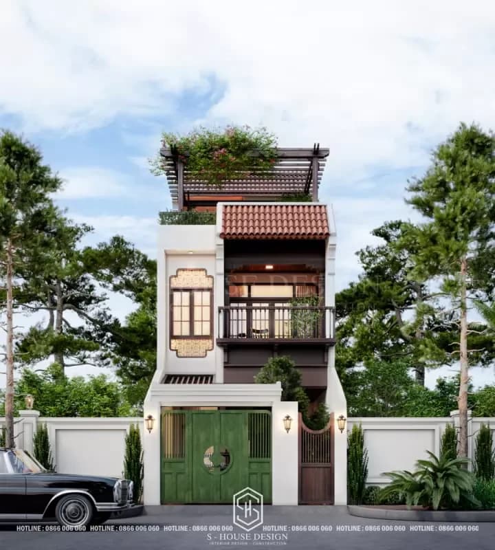 Kiến Trúc Nhà Phố Anh Đông Phong Cách Indochine