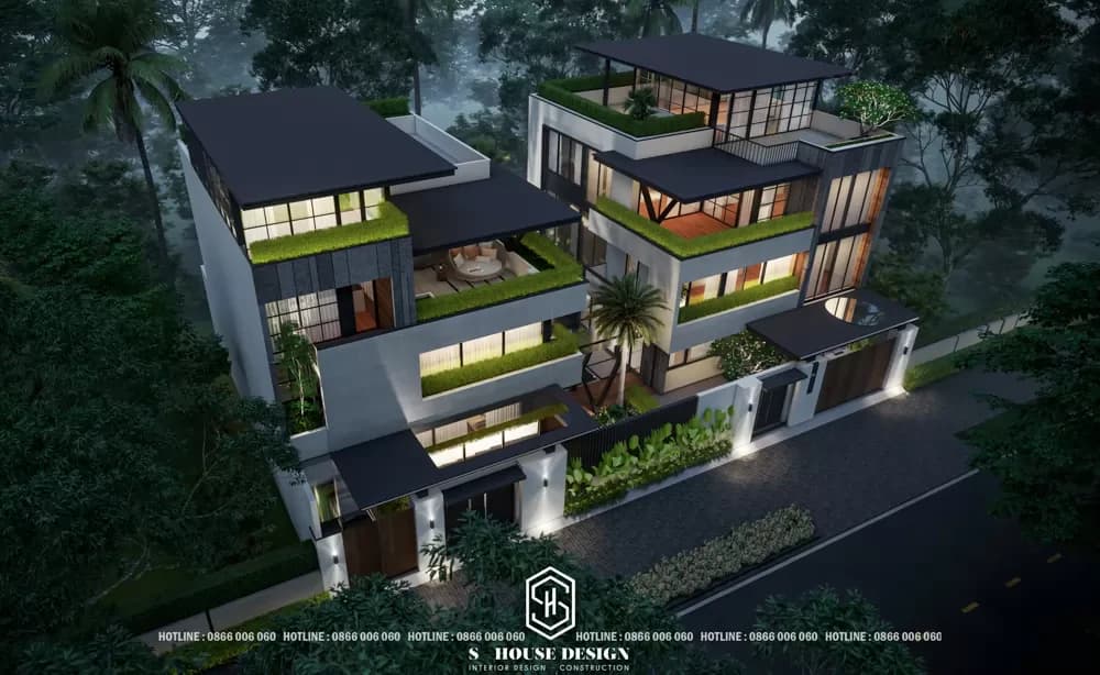 Thiết kế biệt thự song lập anh Phiến Nha Trang (5)