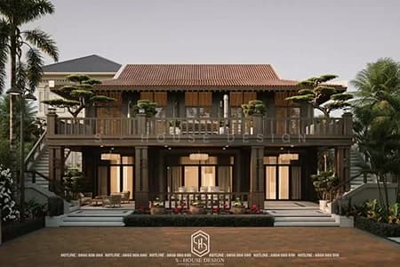 Thiết Kế Kiến Trúc Nhà Từ Đường 3 Gian