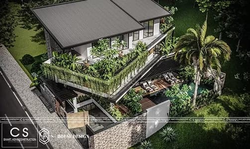 Mẫu Biệt Thự Vườn Đồi Có Bể Bơi