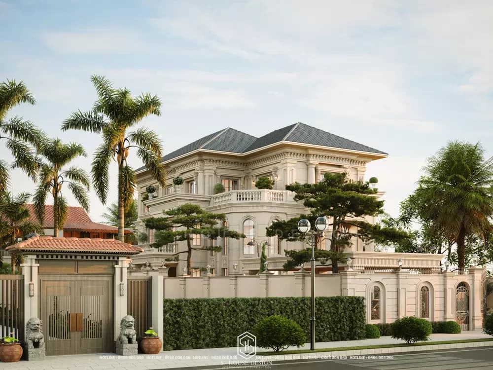 Thiết Kế Biệt Thự Tân Cồ Điển 2 Tầng Tại Bình Thuận (5)