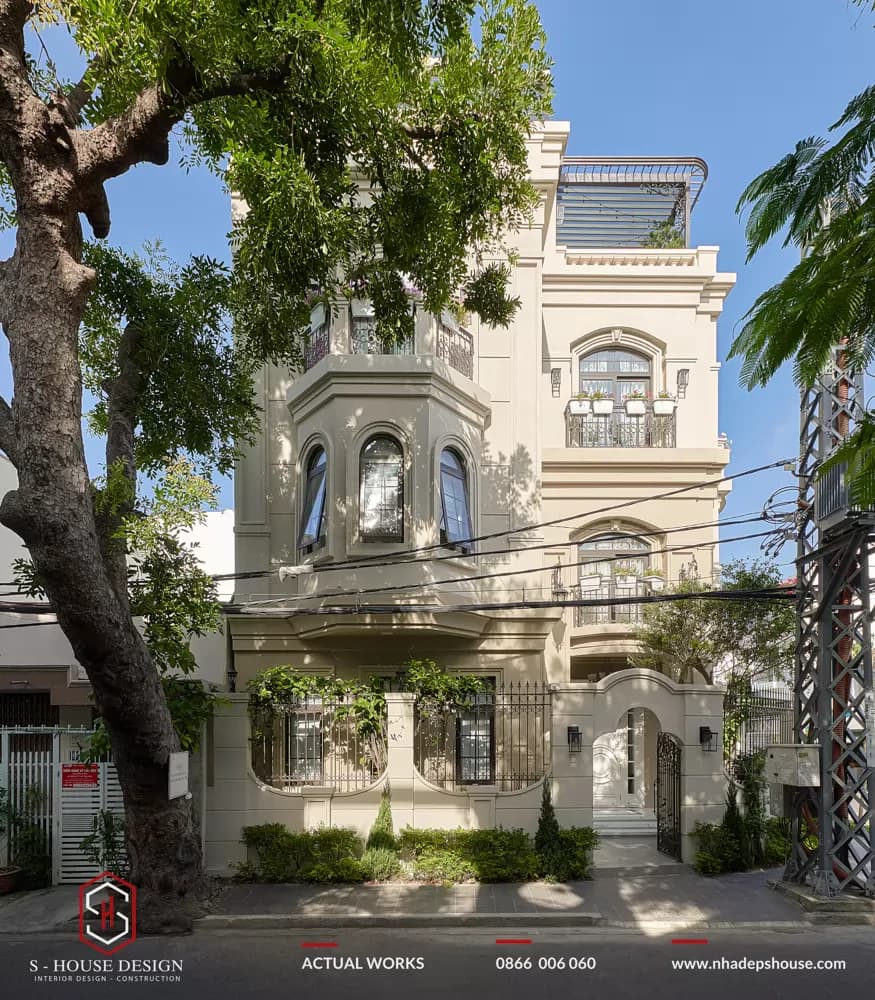 Thực Tế Kiến Trúc Biệt Thự Tân Cổ Điển Lô Góc Sunshine Villa (5)
