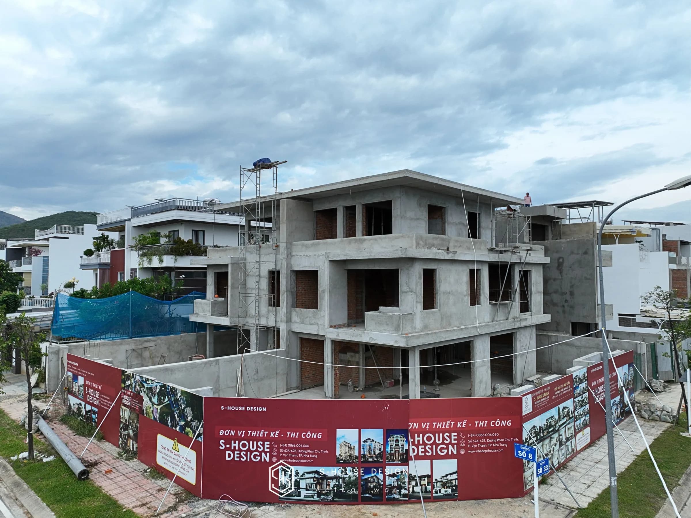 Thi Công Xây Dựng Biệt Thự Song Lập Có Hồ Bơi 520m2