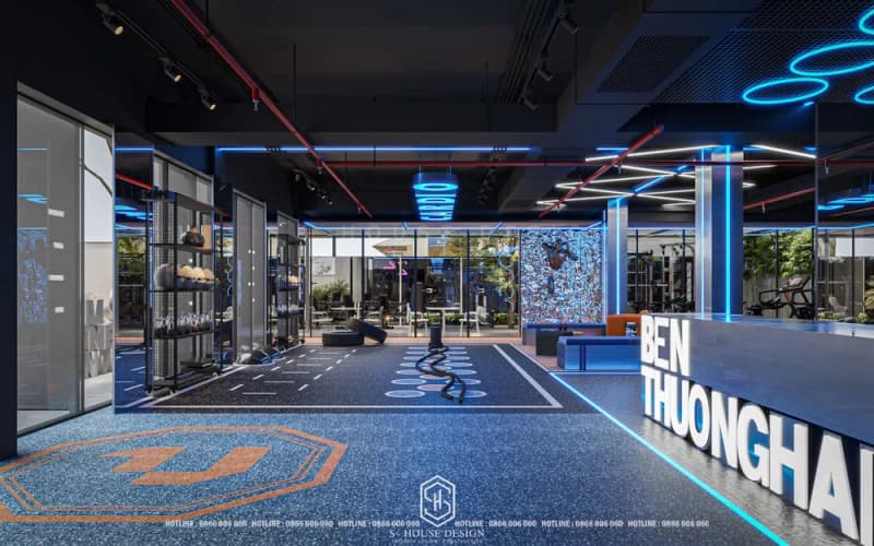 Thiết Kế Nội Thất Phòng Gym Chuyên Nghiệp Bến Thượng Hải