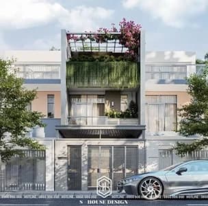 Thiết kế kiến trúc nhà phố chị Trang - Mỹ Gia