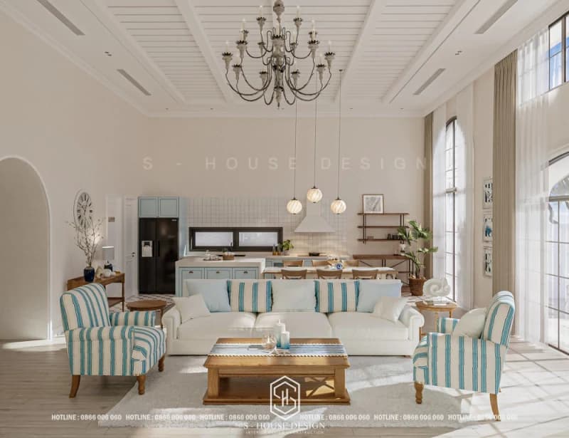 Thiết Kế Nội Thất Resort Nghỉ Dưỡng Tại Gia Phong Cách Santorini