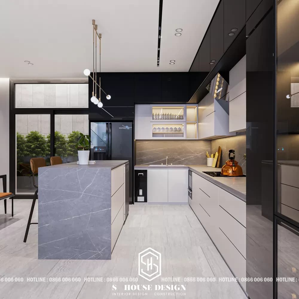 Thiết kế nội thất nhà phố 3 tầng lô góc hiện đại (5)