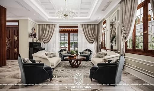 Thiết kế Nội thất Biệt thự chị Huyền Mỹ Gia