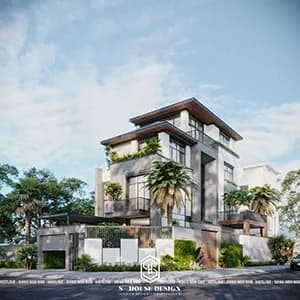 Thiết kế kiến trúc biệt thự phố anh Tuyến
