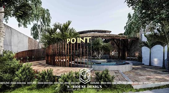 Thiết kế quán Cafe Sân Vườn độc đáo