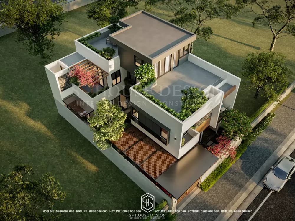 Thiết Kế Biệt Thự Anh Trường 2 Tầng 1 Tum Hiện Đại (5)