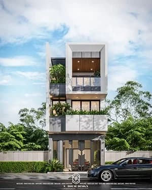 Thiết kế kiến trúc nhà phố cô Đào tại KĐT Hà Quang
