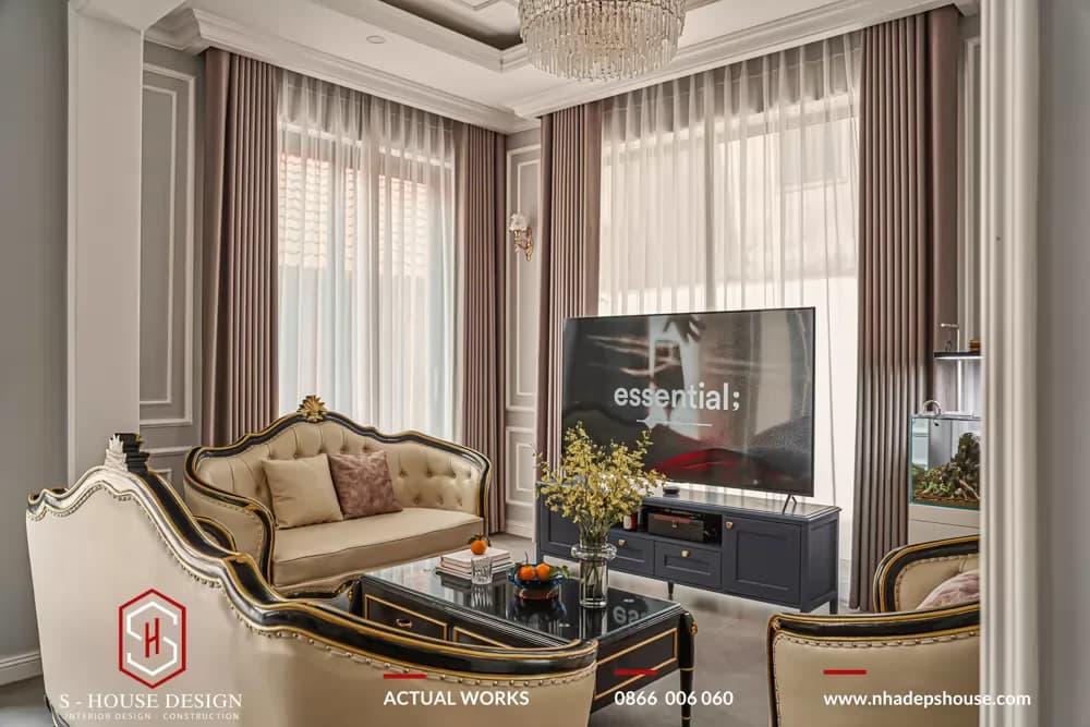 Thực Tế Hoàn Thiện Nội Thất Nhà Phố Anh Châu Tại Nghệ An