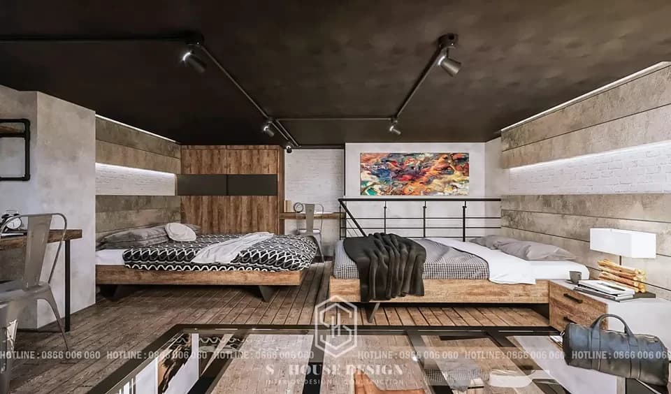 Thiết kế nội thất căn hộ có tầng lửng (5)