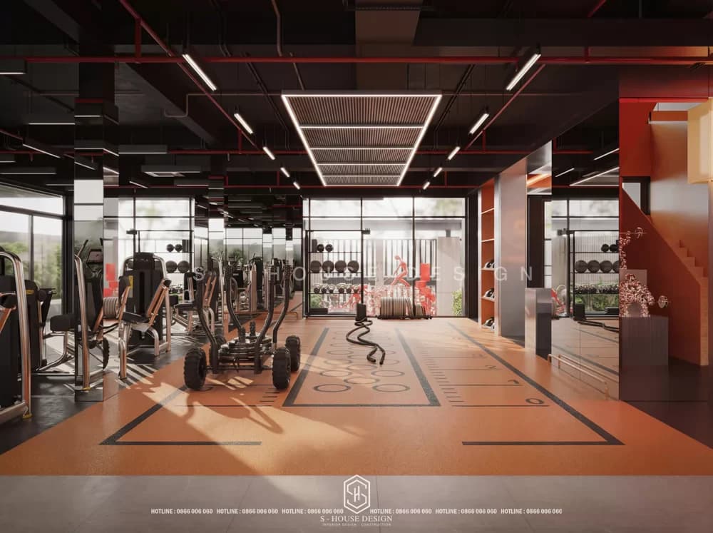 Thiết Kế Nội Thất Phòng Gym Hiện Đại Bến Thượng Hải Nha Trang (5)