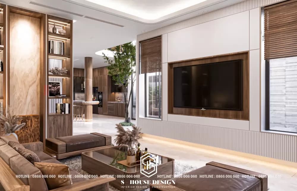 Thiết kế nội thất nhà phố mái thái 1 trệt 2 lầu hiện đại (5)