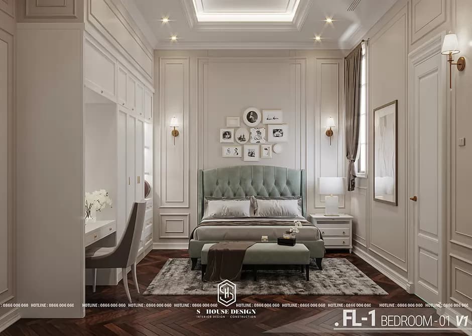 Thiết kế nội thất biệt thự tân cổ điển tại Quy Nhơn (5)