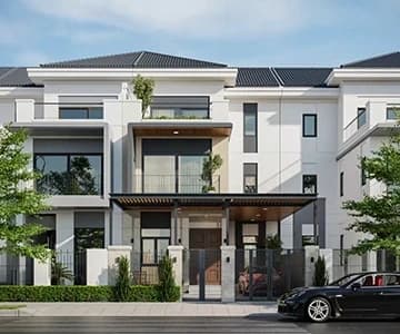 Thiết kế kiến trúc Nhà Phố Hiện Đại 3 Tầng Tại Đồng Nai