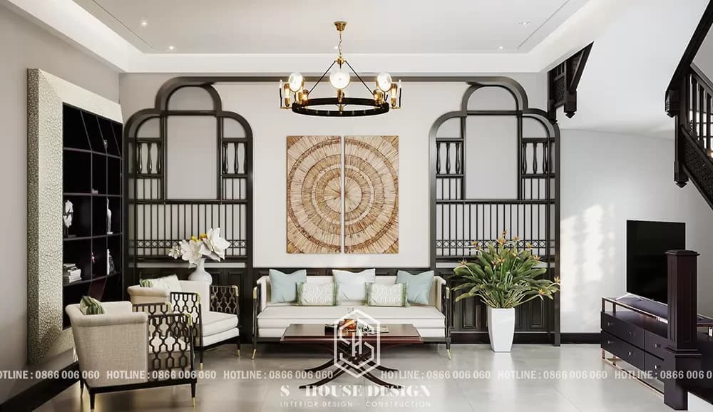Thiết kế nội thất nhà phố phong cách Indochine