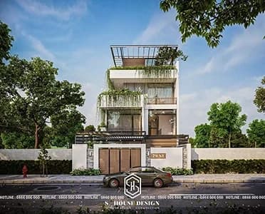 Thiết kế kiến trúc nhà phố cô Hoa