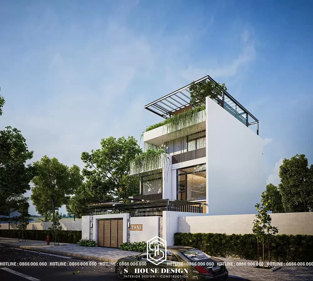 Thiết kế kiến trúc nhà phố cô Hoa (5)