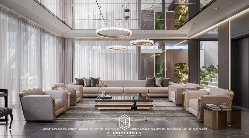 Thiết kế nội thất biệt thự song lập anh Phiến Nha Trang