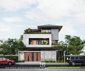 Kiến Trúc Nhà Phố Hiện Đại Chú Hy Tại KĐT Handico Vinh Tân
