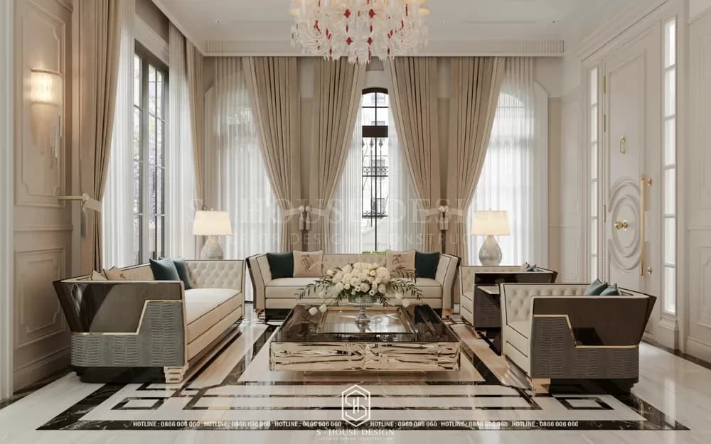 Thiết Kế Nội Thất Biệt Thự Tân Cổ Điển Tại Nha Trang