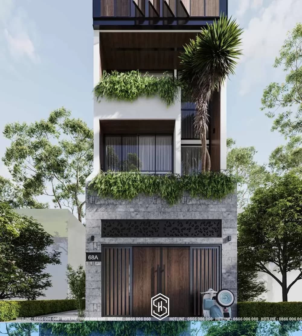 Thiết kế kiến trúc nhà phố chị Tuyết (5)