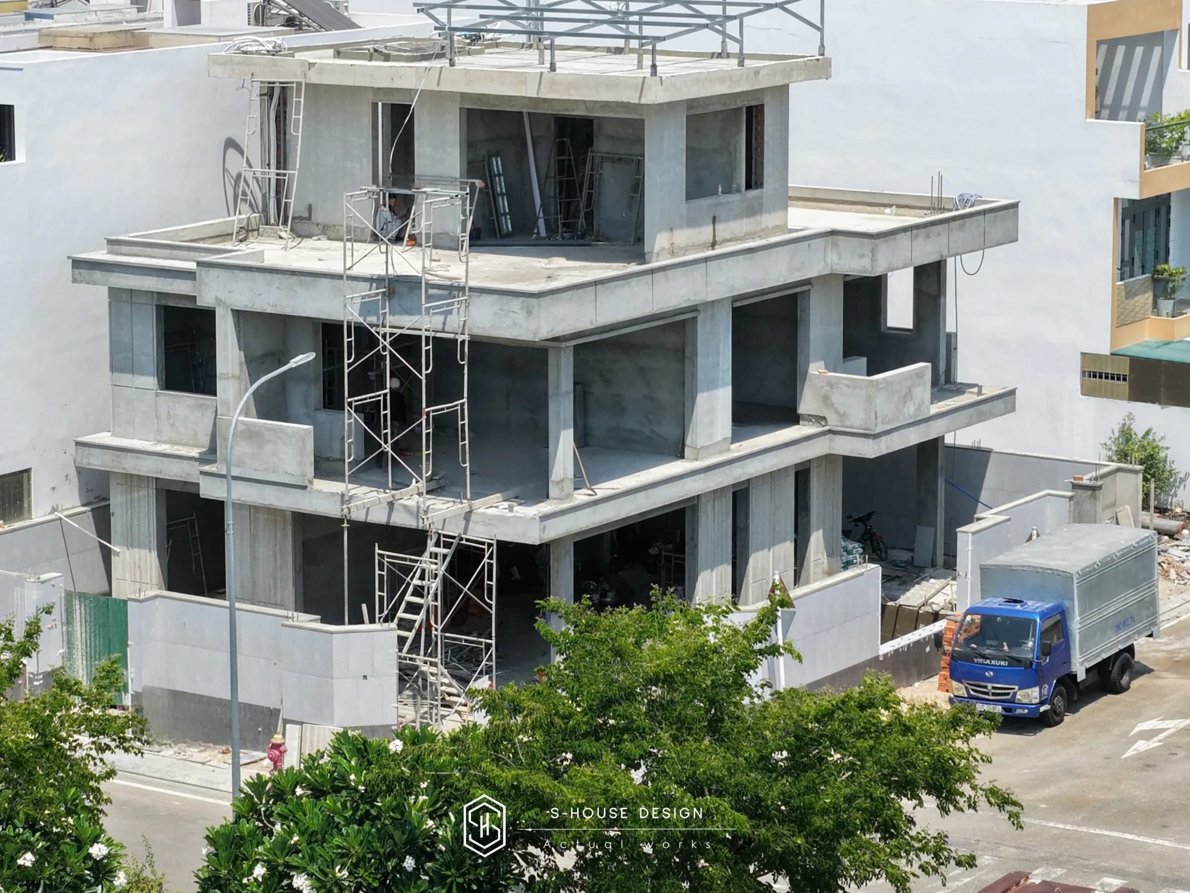 Thi Công Biệt Thự Hiện Đại 3 Tầng 15x20m Mỹ Gia Nha Trang
