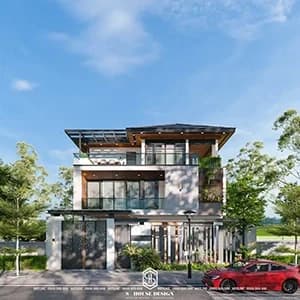 Thiết kế kiến trúc nhà phố 3 tầng hiện đại anh Bình