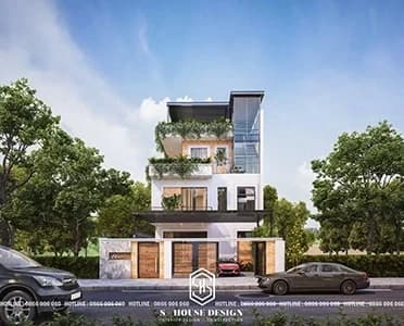 Thiết kế kiến trúc nhà phố cô Hải