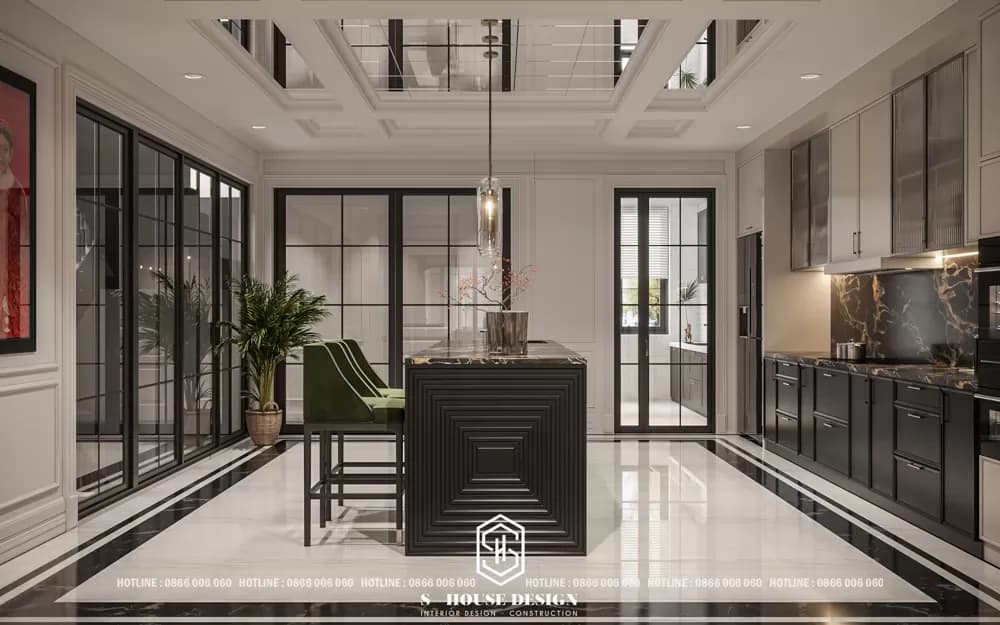 Thiết kế nội thất nhà phố tân cổ điển anh Vũ (5)
