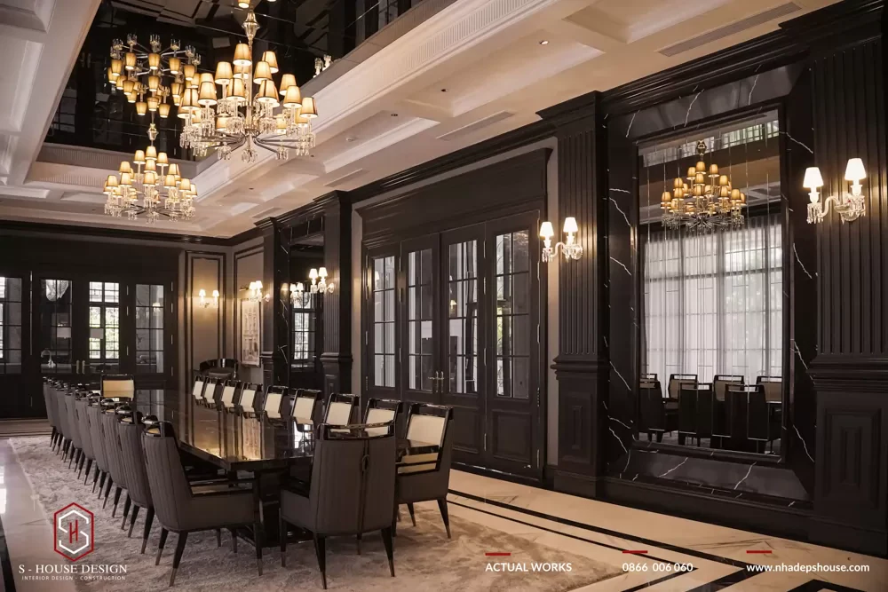 Hoàn Thiện Nội Thất Phòng Khách Và Bếp Dinh Thự An Chateau
