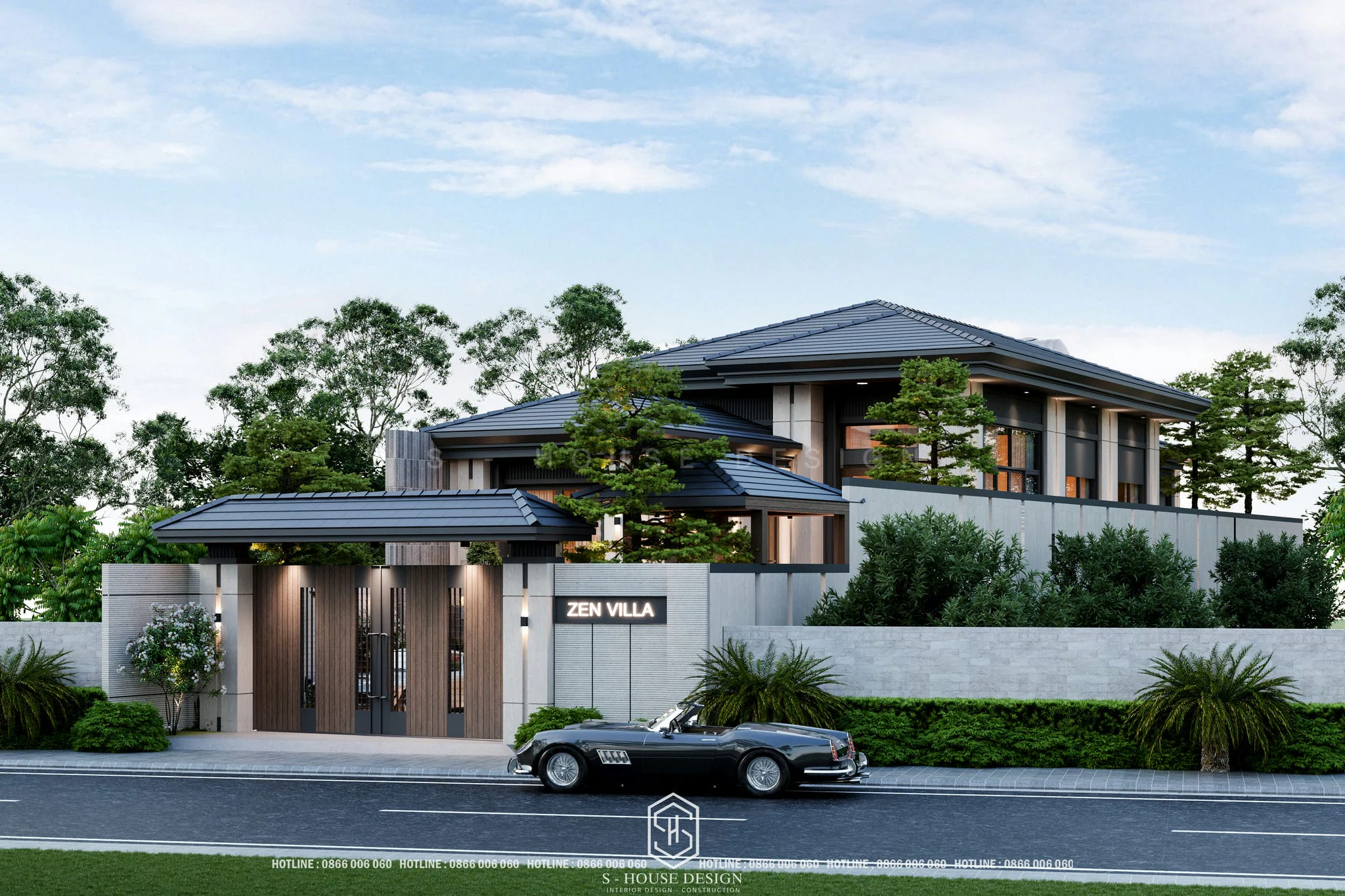 Thiết Kế Biệt Thự Vườn Mái Nhật Hiện Đại – Zen Villa