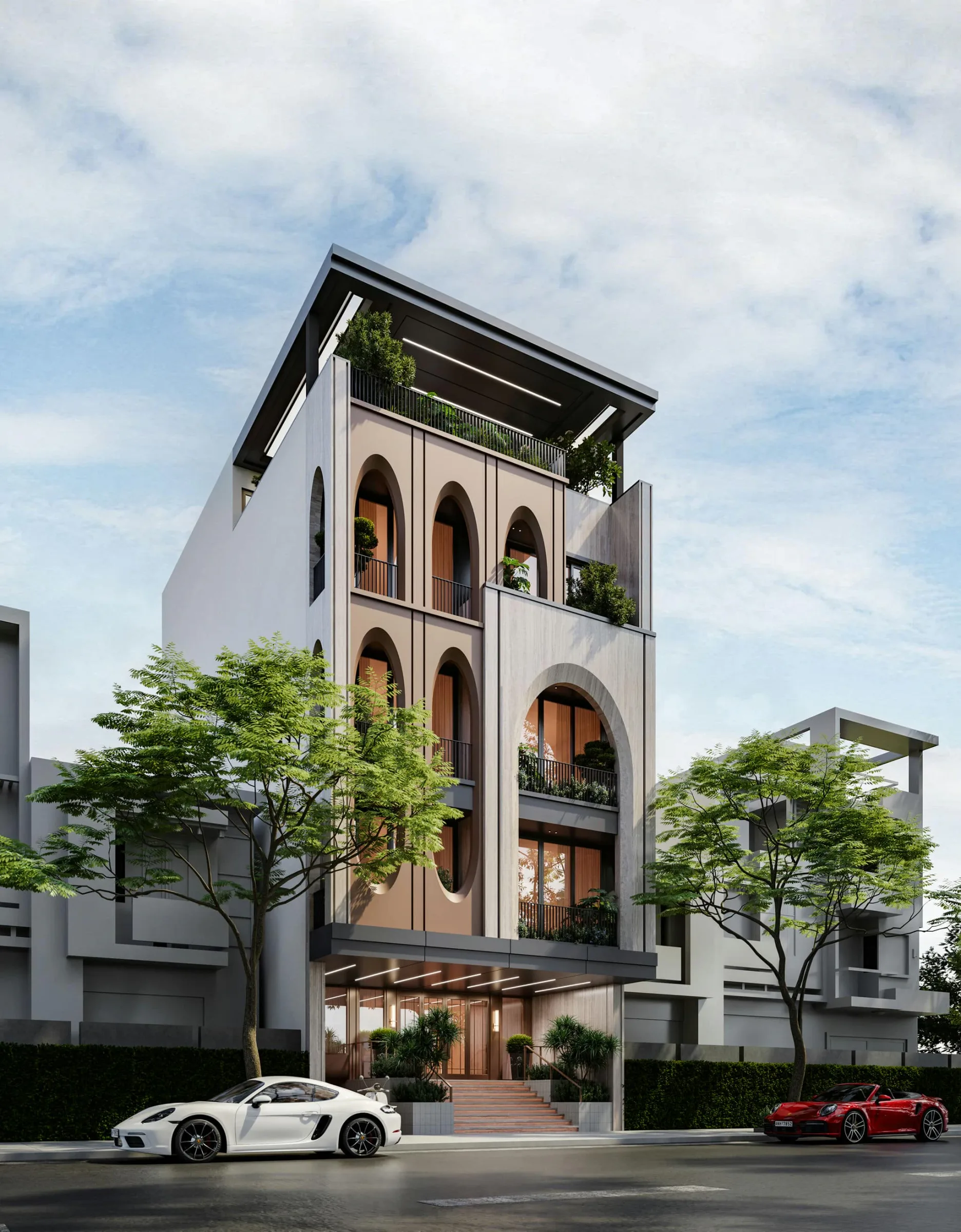 Thiết Kế Nhà Phố Cao Cấp Phong Cách Hiện Đại Tại Nha Trang