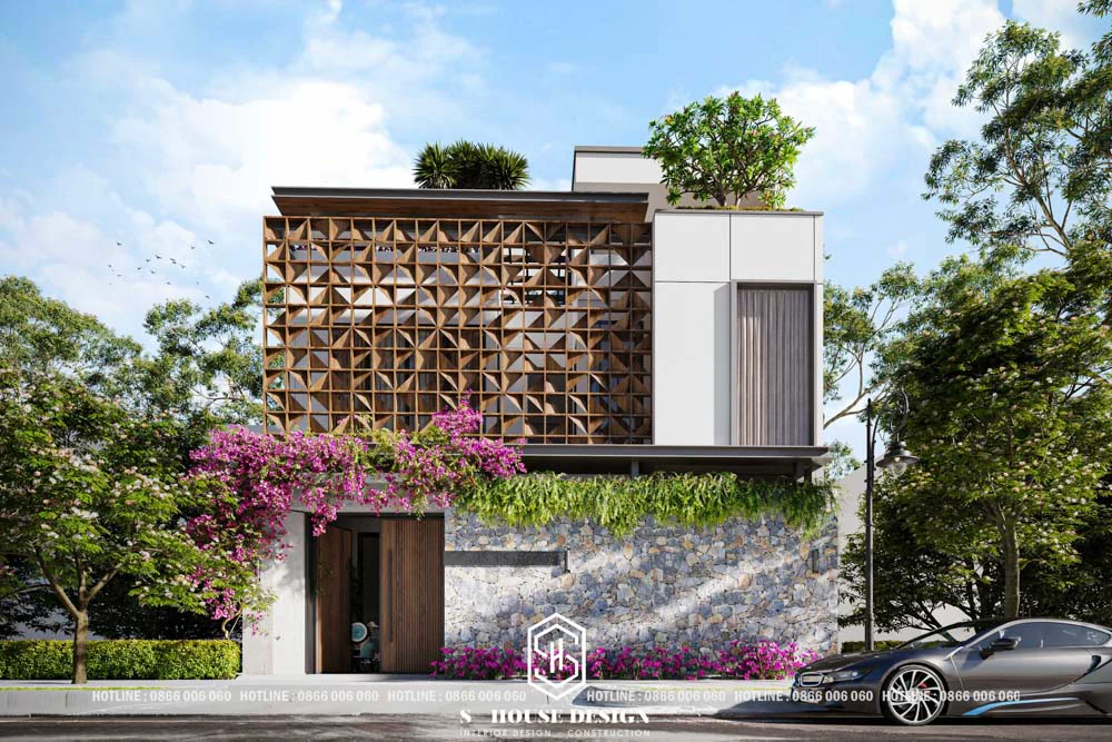 thiết kế nhà phố đẹp 2 tầng
