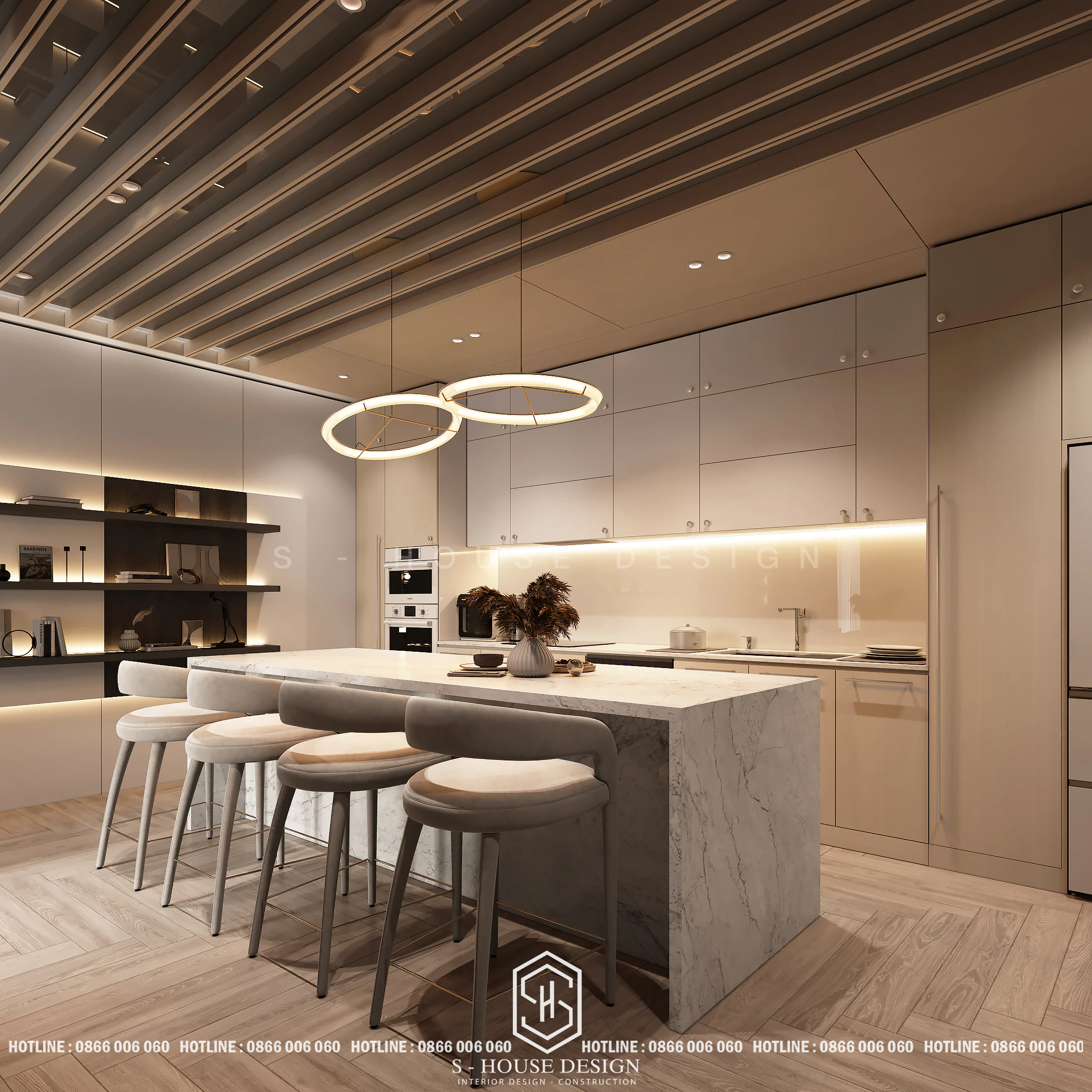 Top 20+ mẫu bếp đẹp nhất đã được S-House thiết kế và thi công