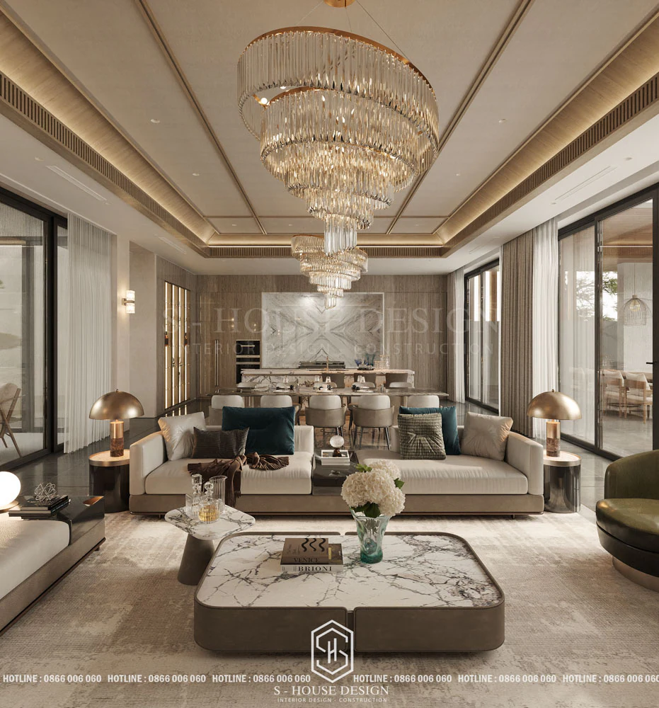 Thiết kế nội thất biệt thự Ciputra mang phong cách hiện đại thượng lưu